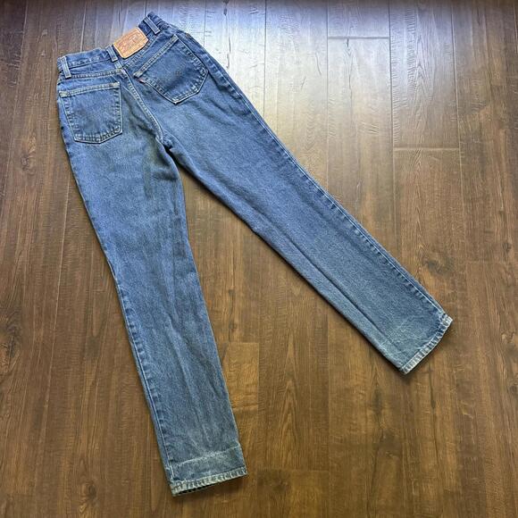 Vintage 80s Levi's 505 High Waisted Cotton Jeans 24 - Picture 4 of 9